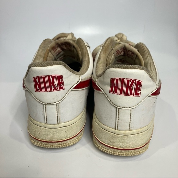 Nike Air Force 1 sneakers white red casual collegiate women’s size 7.5 - Picture 4 of 9